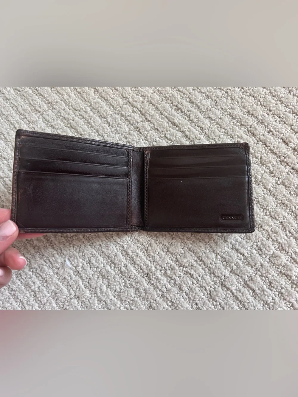 Vintage Coach Men’s Leather Brown Wallet Bifold